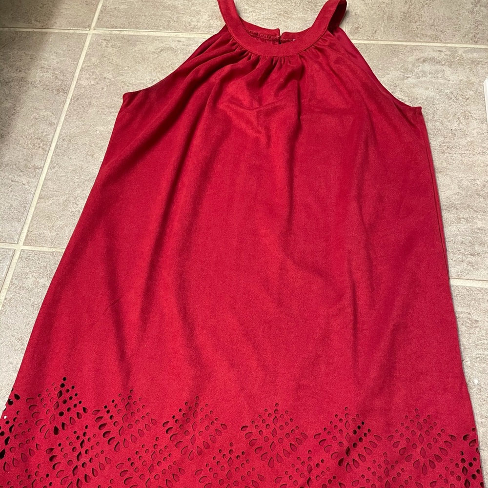 Francesca’s Red Scoop Neck Dress
